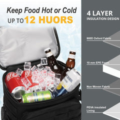 ATRIPACK tactical backpack cooler open insulation reveals 10mm foam keeps drinks cold.
