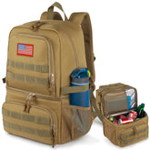 ATRIPACK Tactical Double Deck Cooler Backpack front view showing dual compartments for organized meals