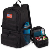 ATRIPACK tactical double-deck cooler backpack lower-compartment keeps beverages cold for outdoor trips.