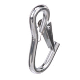 Attwood 7653L3 snap hook closeup shows sturdy zinc-plated steel for reliable tie-downs.