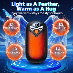 AUIIAH hand warmers four heat settings for customizable warmth