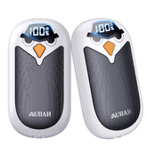 AUIIAH hand warmers LED display shows battery life for on-the-go warmth.
