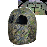 AUSCAMOTEK 2-Person See-Through Blind front view for enhanced concealment and partner hunting