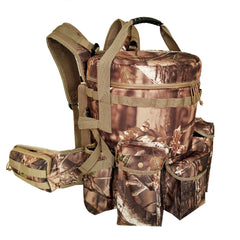 AUSCAMOTEK swivel-seat lid in woodland camo for quiet repositioning.