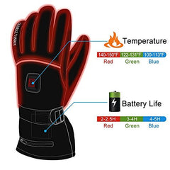 Autocastle heated gloves waterproof fabric protects hands in rain or snow.