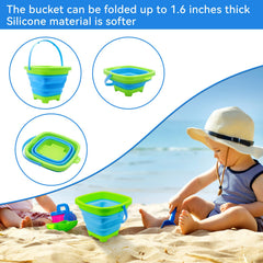 Foldable silicone sand bucket included with the set