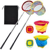 Autokcan 2-piece fishing net with bucket and telescopic handle