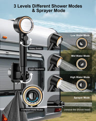 AUTOPkio shower-head-modes highlights four modes for soft to powerful rinsing.