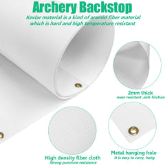 AUXHDK Archery Backstop edges with reinforced grommets for secure hanging