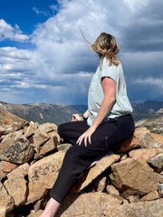Avalanche women's ripstop pant driftwood side pocket secures small essentials while on the move