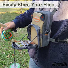 Adjustable waist belt on Aventik chest bag