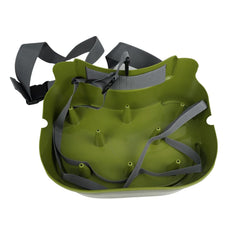 Stripping basket with belt and neck strap for all-day comfort