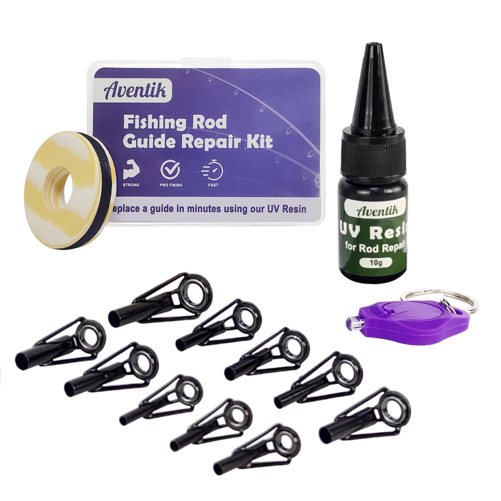 Aventik fishing rod tip repair kit with eyelet replacements