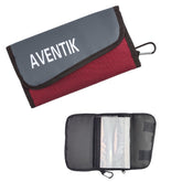 Aventik fishing tackle organizer case in dark red - front view