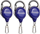 Aventik Fly Fishing Zinger Retractor 3-Piece Set Blue with Clip