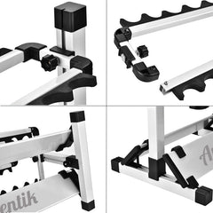 Tool-free assembly and compact design of the 12-rod rack