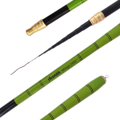 Aventik Mirage collapsible rod tucked into a small bag shows portability for on-the-go fishing.
