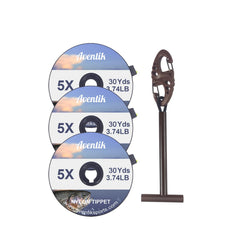 Aventik nylon tippet line 30 yards with 3x-6x sizes and a tippet holder
