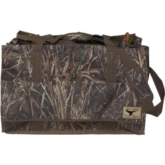 Avery 12-Slot Duck Decoy Bag, side view, durable fabric ready for field use.