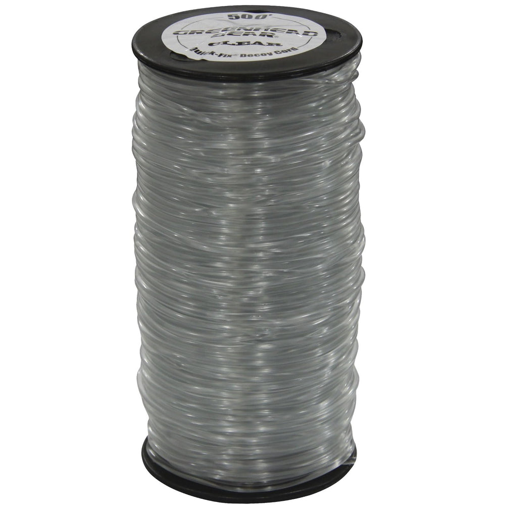 Avery GHG Quick-Fix Decoy Cord 500' clear spool shows tangle-free, durable performance