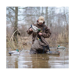 Secure paracord closure on Avery decoy bag in rugged terrain