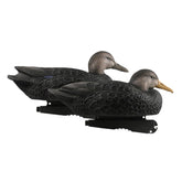Avery over-size black duck decoys with realistic paint boost visibility for distant ducks.