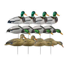 Avery over-size Mallard Shell Harvester Hen decoy adds lifelike posture to attract ducks at distance.