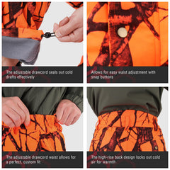 Avizon camouflage hunting pants provide six pockets for organized gear.