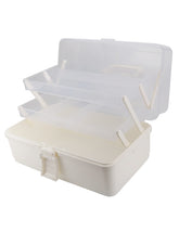 Avlcoaky large 3-layer tackle box white exterior with handle