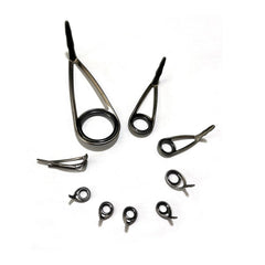 AWHZngE 9Pcs mixed size rod guides set for smoother line flow and better casting.