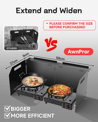 AwnPror lightweight foldable wind blocker ready for backpacking and quick setup.