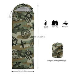Axolotl sleeping bag compressed in a lightweight compression sack for travel.