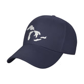 AXXOR Michigan map cap front view for casual daily wear.