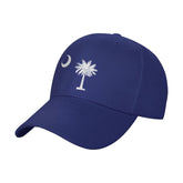 AXXOR South Carolina Palmetto Trees hat blue, front view, all-day comfort and sun protection.