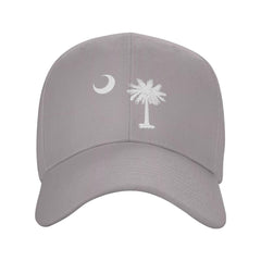AXXOR Palmetto Trees hat side profile with adjustable buckle for a custom fit.