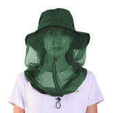 AYAMAYA mosquito net hat with face netting for bug protection and sun shade.