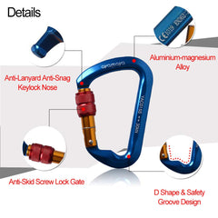 AYAMAYA carabiner with one-hand opening for fast rope access.