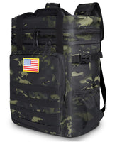 AYAMAYA tactical backpack cooler front view with MOLLE webbing for modular gear.