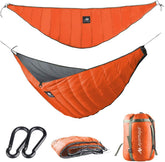 AYAMAYA underquilt full-length wrap kept the hammock warm during cold nights