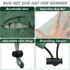 AYAMAYA ventilated net hat keeps head cool during outdoor activities.