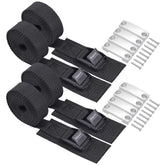 Ayaport battery tie-down strap kit front view demonstrates rugged hardware for secure RV mounting