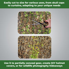 AYIN Camo Netting nylon loops attachment enables secure pole or tree mounting