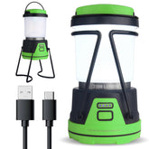 AYL rechargeable LED camping lantern lit-setup provides bright outdoor lighting for camping or emergencies