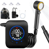 AYWOHA portable shower battery 8000mAh powers long outdoor showers.