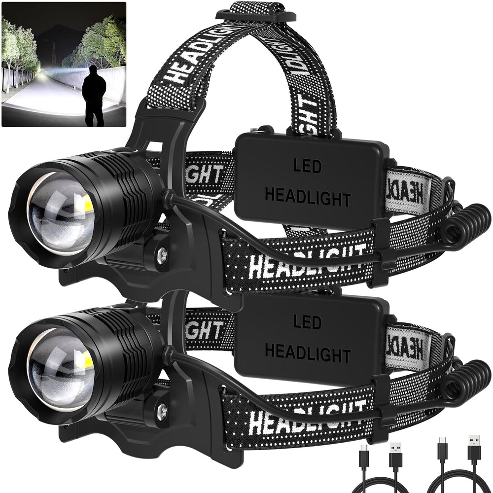 azamine LED headlamp 2pack for outdoor illumination and camping