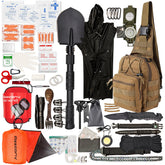 Azzcony emergency survival kit with multifunction shovel for outdoor prep.