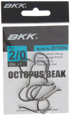 B Breakthrough Octopus Beak 2/0 hook with black nickel finish, saltwater ready and sharp