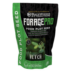 Backwoods Attraction Joint Vetch seed bag for wildlife food plots and forage.