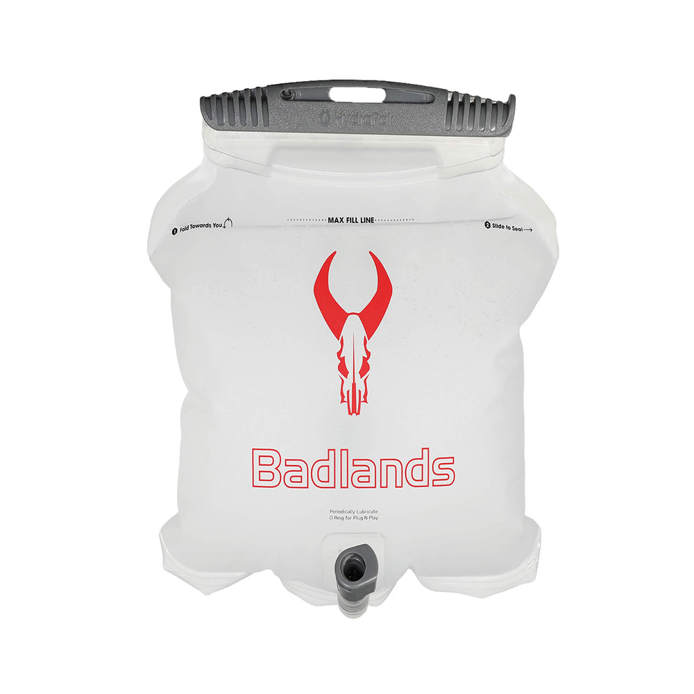 Badlands Hydration Reservoir with insulated tube keeps beverages colder longer.