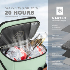 BAGPARKK insulated cooler backpack interior compartments highlighting organized space
